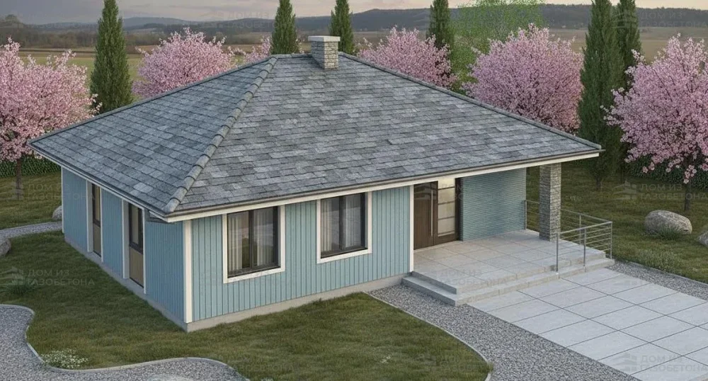 Проект Одноэтажный дом 13 на 10, 87 м2