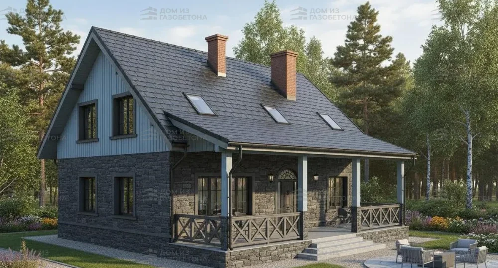 Проект Двухэтажный дом 12 на 12, 149 м2