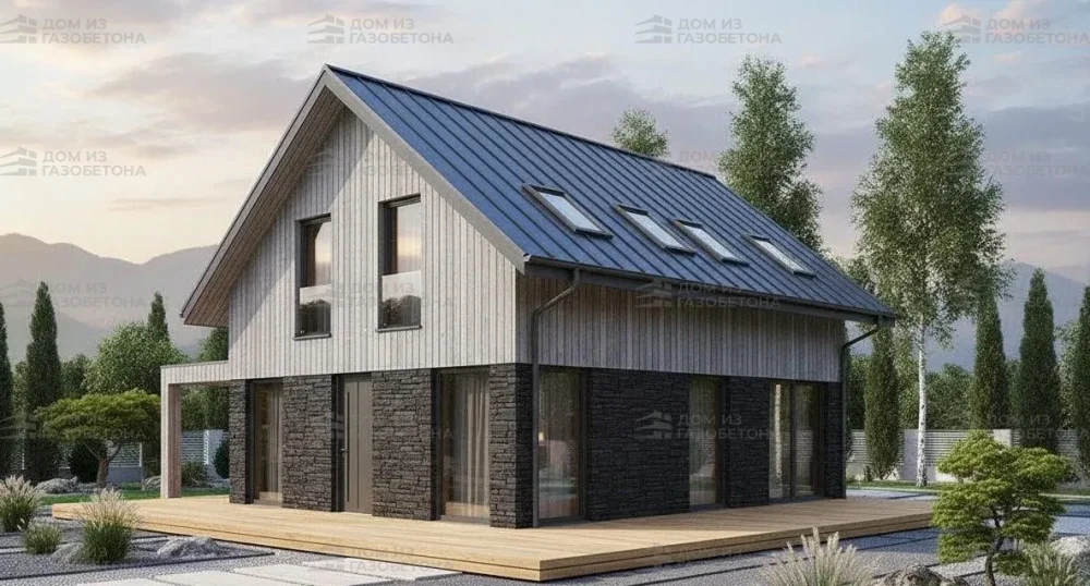 Проект Двухэтажный дом 13 на 9, 141 м2