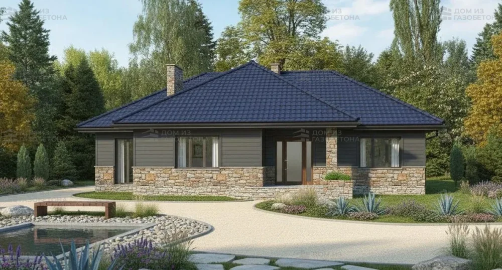 Проект Одноэтажный дом 16 на 13, 118 м2