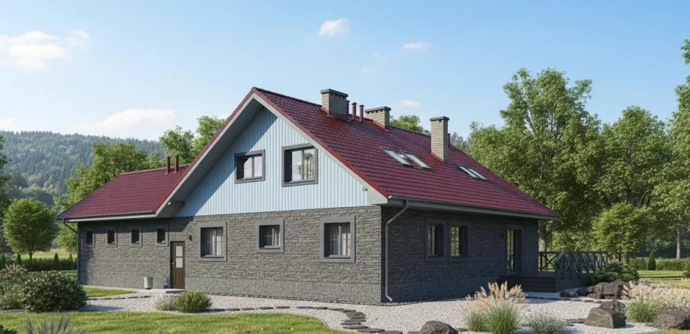 Проект Двухэтажный дом 20 на 15, 295 м2