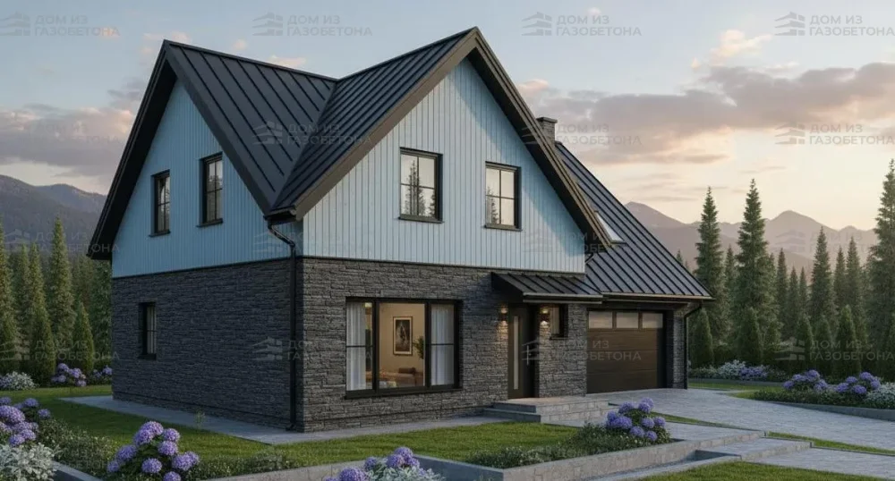 Проект Двухэтажный дом 12 на 12, 148 м2