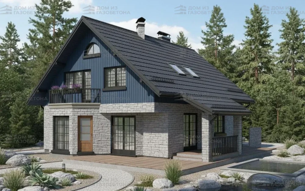 Проект Двухэтажный дом 12 на 13, 150 м2