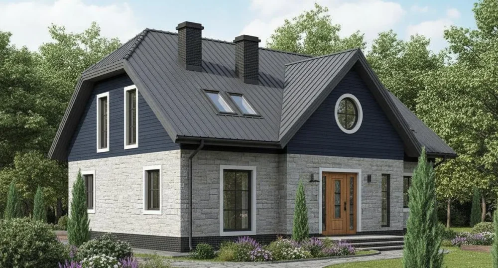 Проект Двухэтажный дом 13 на 12, 138 м2