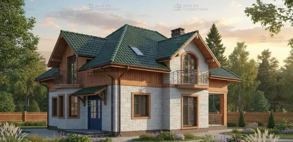 Проект Двухэтажный дом 14 на 11, 171 м2