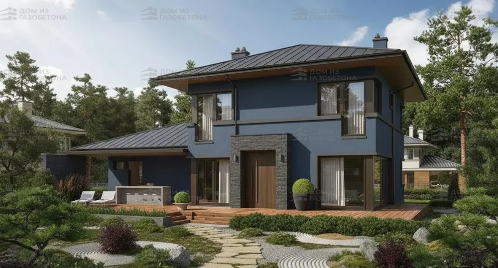 Проект Двухэтажный дом 16 на 11, 168 м2