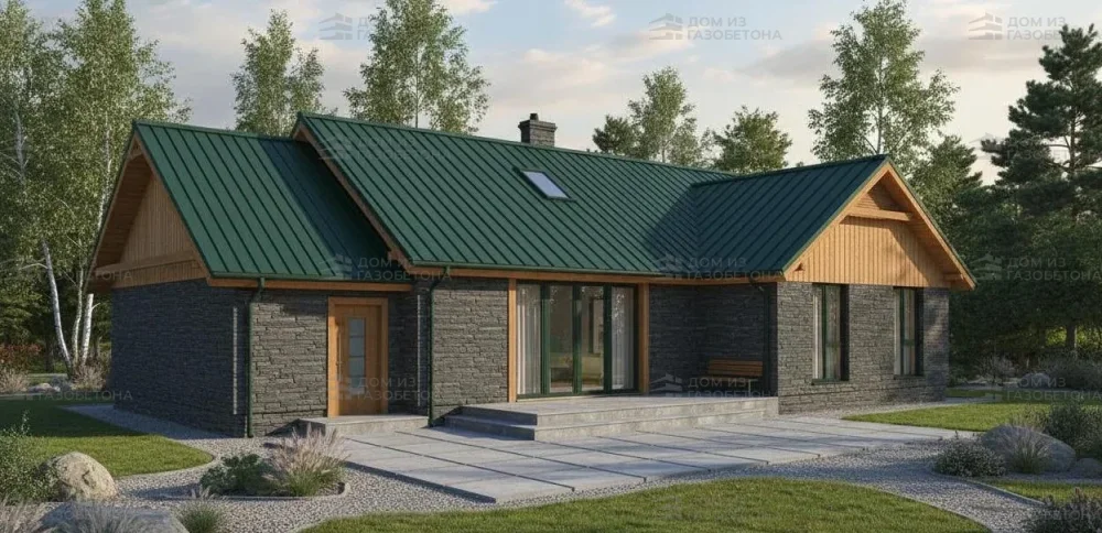 Проект Одноэтажный дом 17 на 12, 139 м2